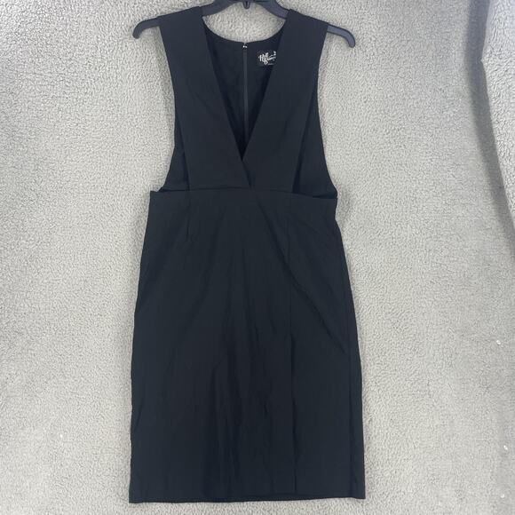 Hell Bunny Dress Womens Extra Large XL Black Sleeveless Deep V Neck Pencil Layer - Picture 2 of 13
